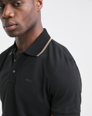 BOSS Short Sleeve Black Tipped Collar Polo
