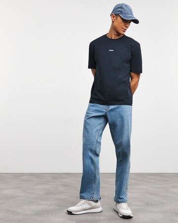 BOSS Short Sleeve Dark Blue Centre Logo T-Shirt