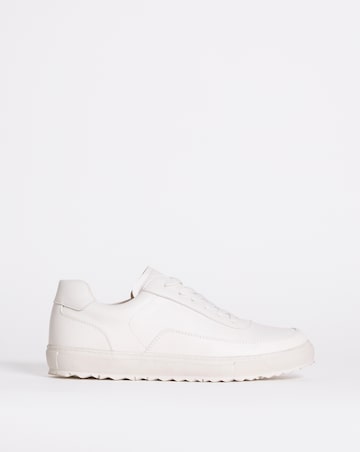 White Lace Up Trainer Wide Fit