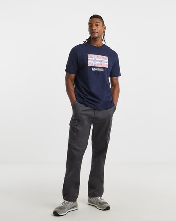 Napapijri Drapeau Flag Graphic T-Shirt - Navy
