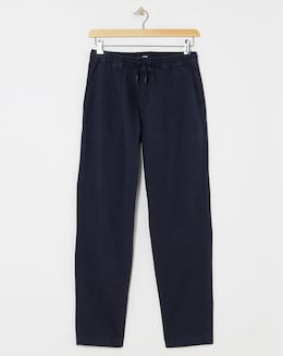 Garment Dyed Elasticated Tapered Trouser