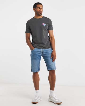 Tommy Jeans Short Sleeve Graphic Back Print T-Shirt - Black