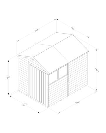4LIFE Apex Shed 6x8 - Double Door - 2 Window (Home Delivery)