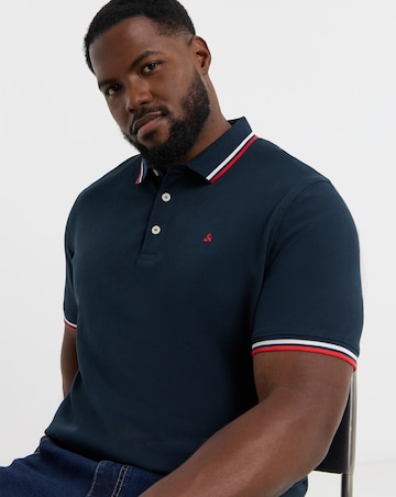 Jack & Jones Paulos Tipped Polo - Navy