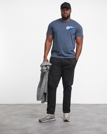 Superdry Navy Short Sleeve Vintage Logo Interest T-Shirt