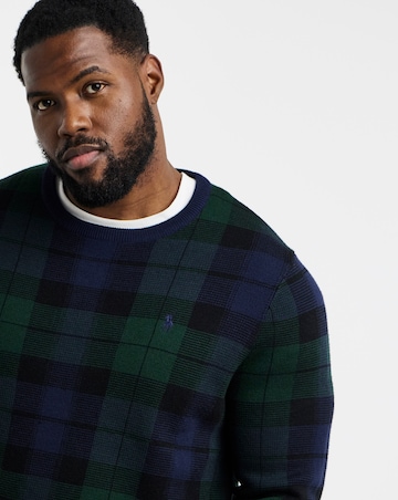 Polo Ralph Lauren Check Crew Knitted Jumper - Black