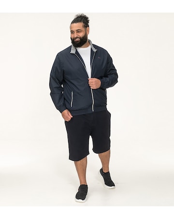 D555 Big And Tall Ealing Lightweight Zip Through Jacket With Zip Pockets - Navy