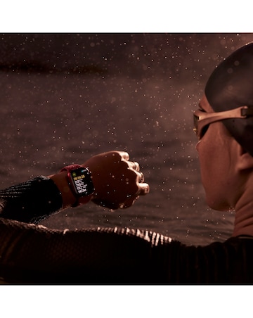 Apple Watch Series 9 Cellular 41mm Silver Stainless Steel, Blue Sport Band - M/L