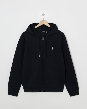 Polo Ralph Lauren Double Knit Zip Through Hoodie - Black