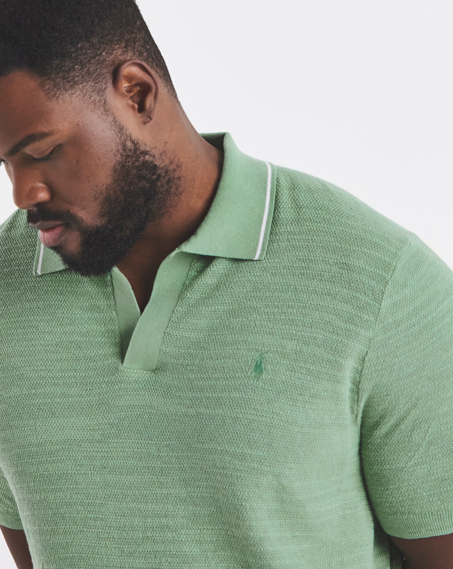 Polo Ralph Lauren Short Sleeve Knitted Polo - Mint | Jacamo