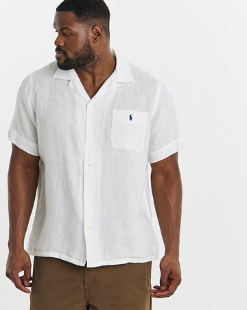 Polo Ralph Lauren Short Sleeve Linen Resort Shirt - White