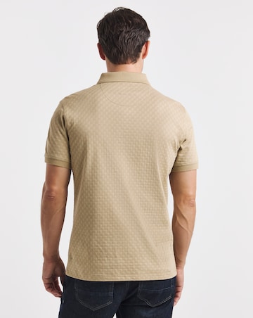 Barbour Short Sleeve Hockham Tailored Fit Zip Polo Shirt - Stone
