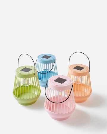 4 Multi-coloured Solar Lanterns