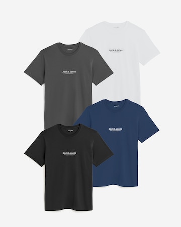 Jack & Jones Vesterbro Logo T-Shirt 5 Pack - Multi