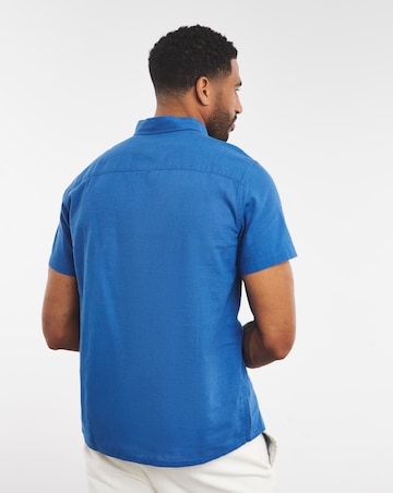 Short Sleeve Linen Blend Shirt