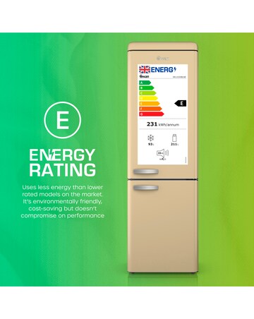 Swan SR11020CNE Retro 60/40 Fridge Freezer - Cream