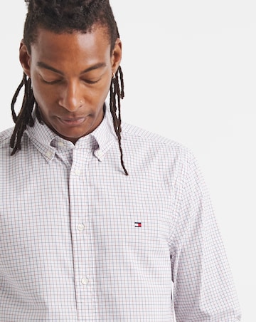 Tommy Hilfiger Long Sleeve Check Poplin Shirt - Red