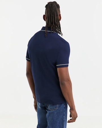 Lacoste Short Sleeve Tipped Polo - Navy
