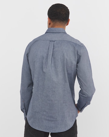 BOSS Long Sleeve Button Down Oxford Shirt - Navy
