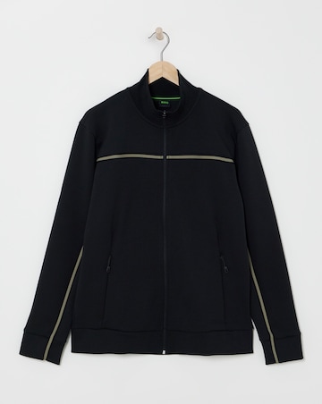 BOSS Black Stripe Full Zip Sweat Top