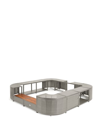 Lay-Z-Spa 188cm Square Rattan Hot Tub Surround