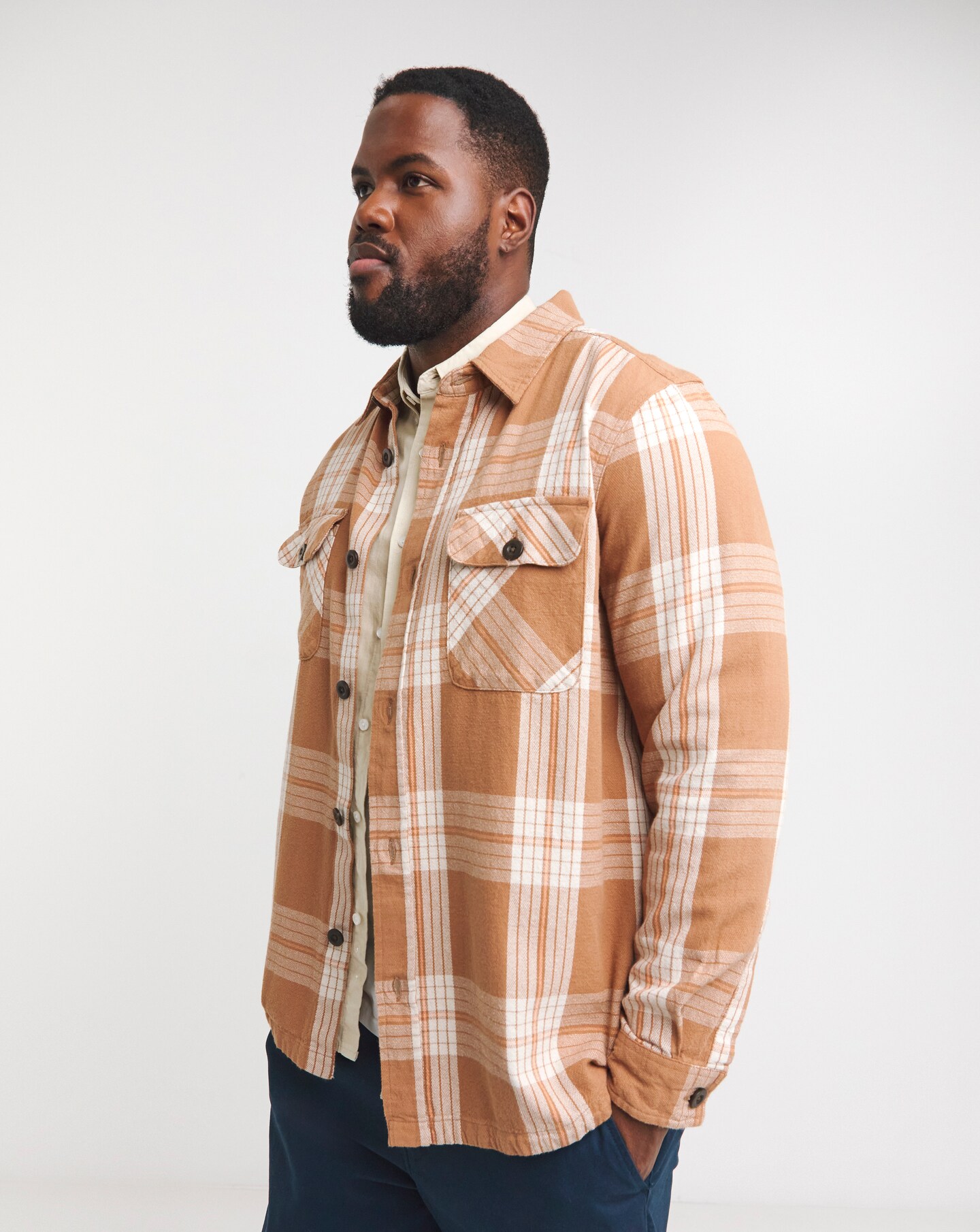 「UNISEX」Multi Pocket Prime-Over Shirt Purple Mountain Observatory Trail Multi Pocket Shirt - Lime