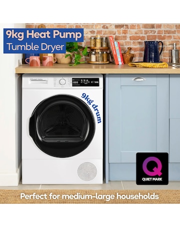 Russell Hobbs RH9HPTD111W, 9kg, Heat Pump Tumble Dryer - White