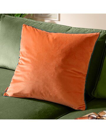 Furn Meridian Large Velvet Cushion Cover - Tiger/Teal
