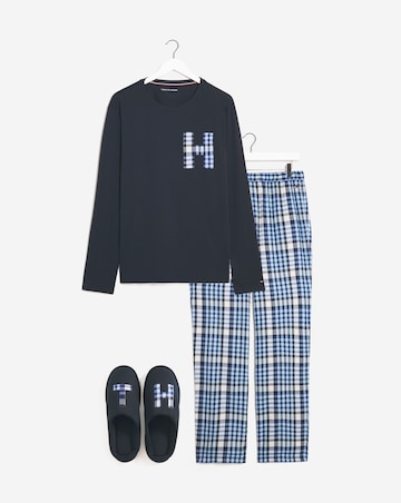 Tommy Hilfiger Navy Flannel Pyjama & Slipper Set