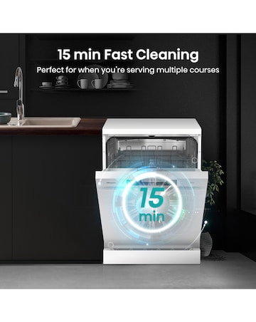 Hisense HS642D90WUK 14 Place Settings Dishwasher - White