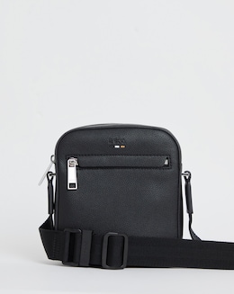 BOSS Embossed Logo Reporter Bag - Black