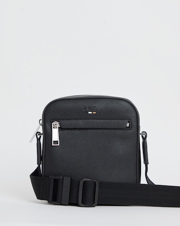 BOSS Embossed Logo Reporter Bag - Black