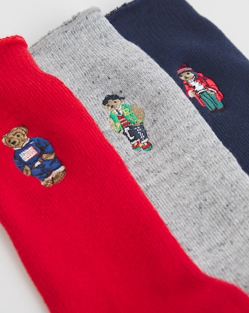 Polo Ralph Lauren 3 Pack Gift Box Bear Socks