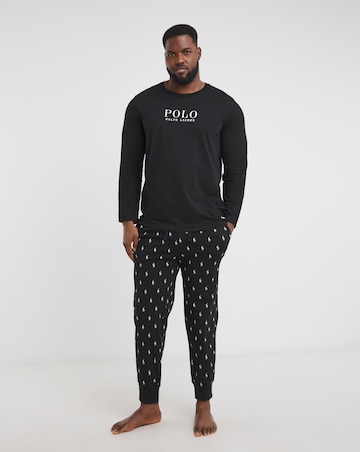 Polo Ralph Lauren Black Long Sleeve Mix & Match Lounge T-Shirt