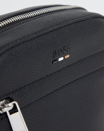 BOSS Embossed Logo Reporter Bag - Black