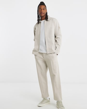 BOSS Zip Through Co Ord Sweat - Beige