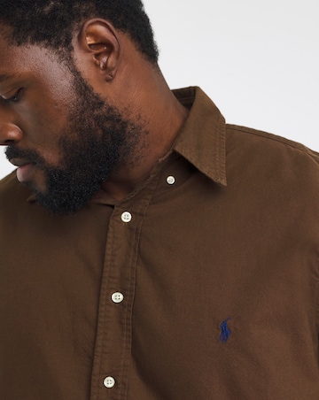 Polo Ralph Lauren Long Sleeve Garment Dyed Oxford Shirt - Brown