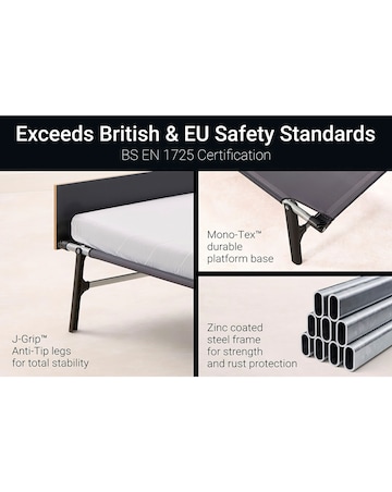 Jay-Be Rollaway Folding Bed with e-Fibre Mattress - Single