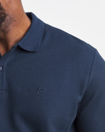 Jack & Jones Austin Waffle Polo - Navy
