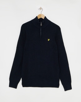 Lyle &amp; Scott Navy 1/4 Zip Shackers Stitch Jumper