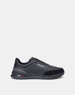 Tommy Hilfiger Leather Mix Retro Runner - Black