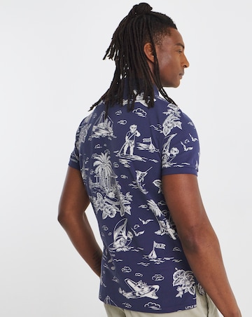 Polo Ralph Lauren Short Sleeve Printed Polo - Navy