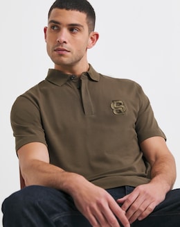 BOSS Short Sleeve Green BB Embroidered Polo