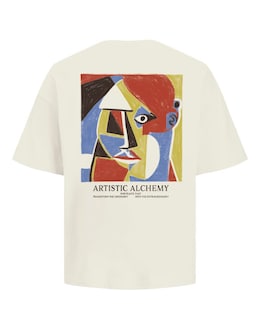 Jack &amp; Jones Artistic Alchemy Back Graphic T-Shirt - Cream