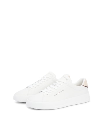 Tommy Hilfiger Court Leather Trainer - Ecru/Beige