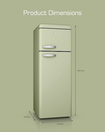 Swan SR11010GNE Retro 30/70 Top Mounted Fridge Freezer - Green