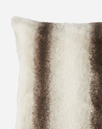 Stripe Animal Printed Faux Fur Cushion
