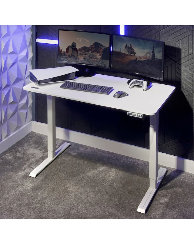 X Rocker Ascend Height Adjustable Desk - White