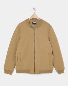 Faux Wool Bomber Jacket