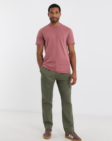 Pure Cotton V Neck T-Shirt Long